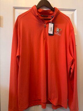 NWT! Men's XXL BGSU Football Quarter Zip Pullover for Office/Golf Cutter & Buck